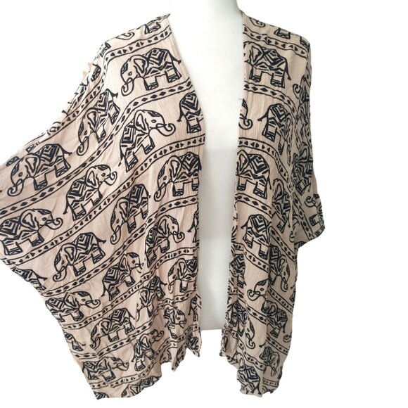 Forever 21 Accessories - FOREVER21 Elephant Print Kimono Boho Shawl Wrap - Size Small